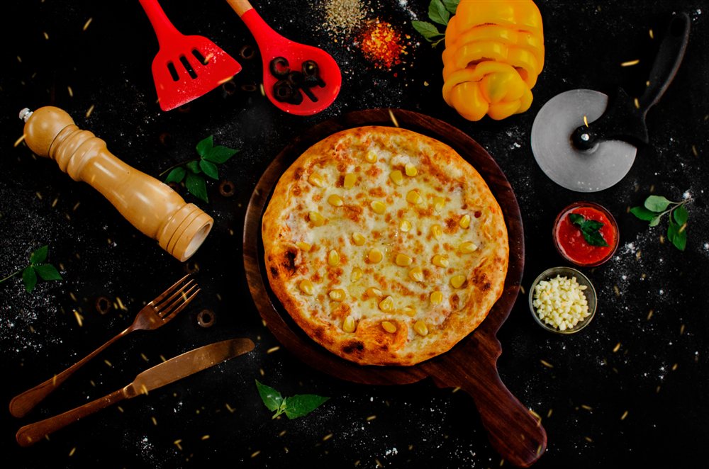 Corn And Cheese Pizza